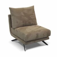 Fauteuil rembourré en cuir - Rossini Sofas