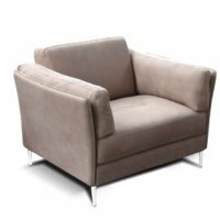 Fauteuil rembourré en cuir avec accoudoirs - Rossini Sofas