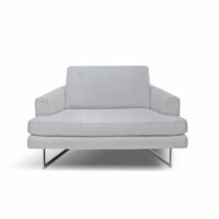 Fauteuil rembourré en cuir avec accoudoirs - Rossini Sofas