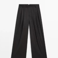 Pantalon flanelle 100 % laine - Massimo Dutti