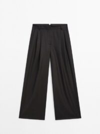 Pantalon flanelle 100 % laine - Massimo Dutti