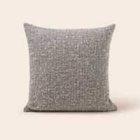 Housse De Coussin Pietro Ivoire et noir - BLANC-Madura