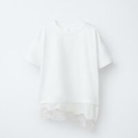 T-shirt en matières variées avec dentelle - Zara Kids