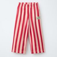 Pantalon décontracté à rayures et étiquette - Zara Kids