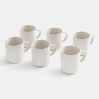 Lot De 6 Mugs En Grès Moucheté