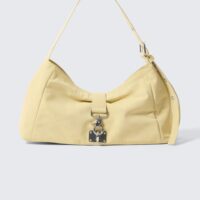 WEEKDAY - Petit sac à bandoulière à rabat souple - Jaune clair