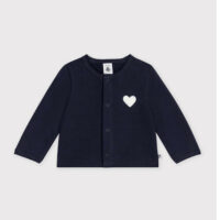 Cardigan En Coton Avec Badge Cœur En Bouclette-PETIT BATEAU