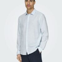 Chemise Slim Fit Coton Lin-ONLY & SONS