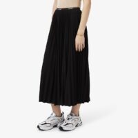 Jupe Longue Plissée Taille Élastiquée-LACOSTE