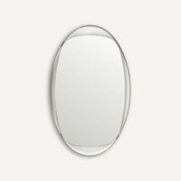 Miroir Ovale En Inox Brossé