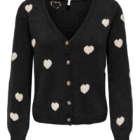 Gilet Boutonné Avec Cœurs-ONLY