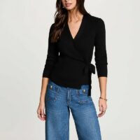 Pull Fine Jauge À Encolure Cache Coeur-MORGAN