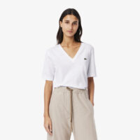 T-shirt Relaxed Fit Coton Doux Col V-LACOSTE