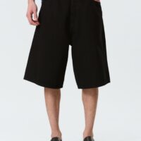 WEEKDAY - Short en jean ample taille mi-haute Astro - Black Rinse - Noir