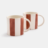 Lot De 2 Mugs Rayés