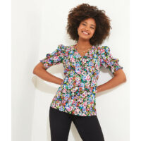 Blouse Col V Fleurie-JOE BROWNS