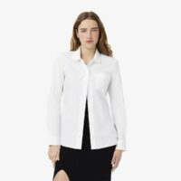 Chemise Slim Fit Popeline Stretch À Poche-LACOSTE