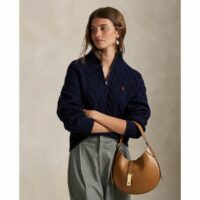 Pull Col Zippé En Maille Torsadée