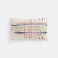 Housse De Coussin Rectangulaire En Coton Avec Carreaux Brodés-MAPOÉSIE X LA REDOUTE INTÉRIEURS