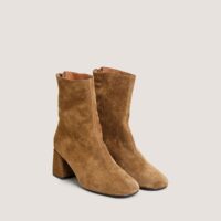 Boots En Cuir Talon Large-JONAK