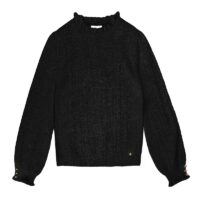 Pull Volanté À Effet Broderie Anglaise