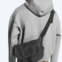 WEEKDAY - Sac messager à bandoulière - Noir délavé