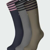 Lot De 3 Chaussettes Hautes Rayées-EDEN PARK