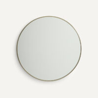 Miroir Métal Acier Laiton Vieilli Ø80 Cm