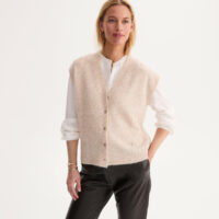 Gilet Sans Manches En Maille Chinée-ANNE WEYBURN