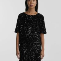 Blouse Manches Courtes À Sequins-PIECES