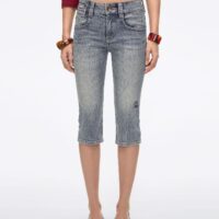 MISS SIXTY - Logo Detail Capri Jeans - Blue