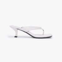 MISS SIXTY - Leather Kitten Heel Shoes - Off White