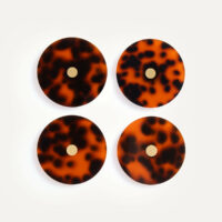 Lot De 4 Dessous De Verre En Acétate Teinté