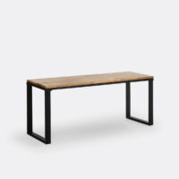 Banc Chêne Massif Abouté Vernis L120 Cm
