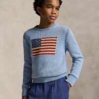 Pull Col Rond Avec Drapeau-POLO RALPH LAUREN
