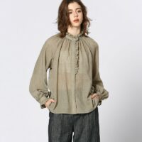 Blouse Col Montant À Volant-SEE U SOON