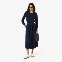 Jupe Longue Plissée Taille Élastiquée-LACOSTE