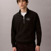 Sweat Col Montant Demi Zippé-CALVIN KLEIN