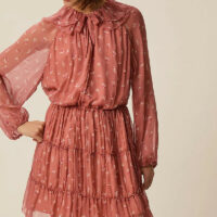 Robe Courte À Volants Imprimé Floral