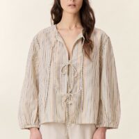 Blouse Rayée Manches Longues