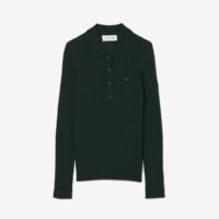 Pull Col Polo En Jersey De Laine-LACOSTE