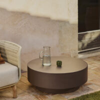 Table basse Garbet en ciment marron Ø 80 cm - Kave Home - Kave Home