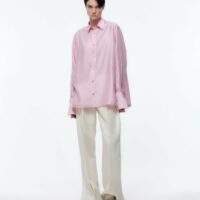 Chemise longue en drap de soie - Rose bonbon - Carven - Carven