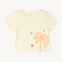 T-shirt manches courtes broderie palmier et fleurs pour fille-Orchestra
