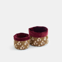Lot De 2 Petits Paniers De Rangement Réversibles
