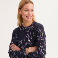 Pull Col Rond En Maille Fine Et Douce Imprimé Floral&nbsp;-ANNE WEYBURN