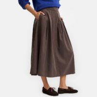 Jupe Longue Évasée En Lyocell Et Coton-LA REDOUTE COLLECTIONS
