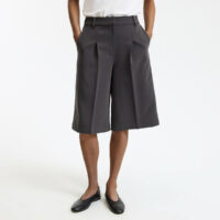 Bermuda Long À Pinces En Polyviscose-LA REDOUTE COLLECTIONS