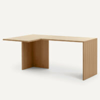 Plateau D'angle Plaqué Chêne L165 Cm