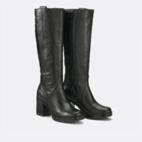 Bottes En Cuir À Talons
